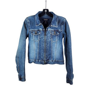 EUC Abercrombie & Fitch Cropped Jean Jacket S Full Zipper Denim Jacket